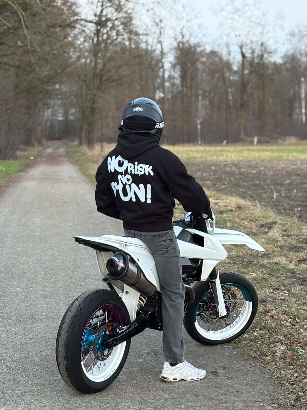 Oversize-Hoodie „No Risk No Fun“